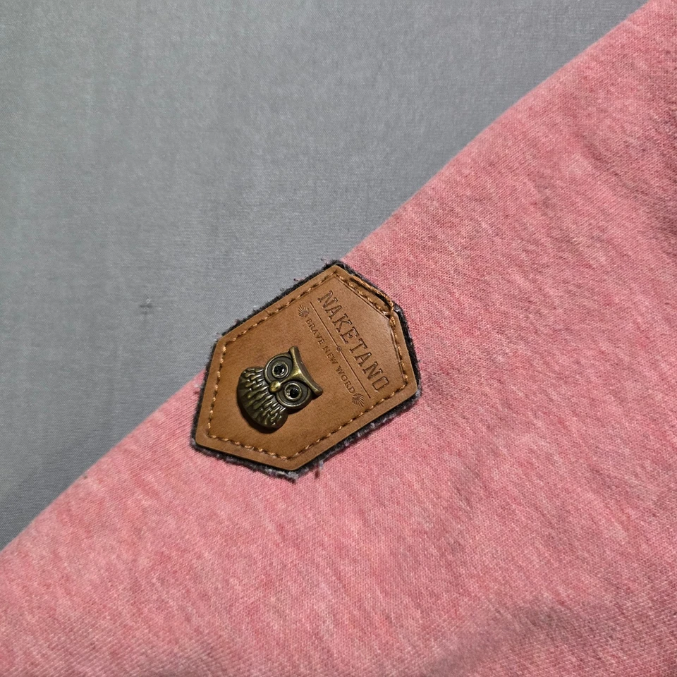 NAKETANO Mujer Jersey Grande Con Capucha Sudadera Rosa Pullover Bolsillos Foto 3 de 4