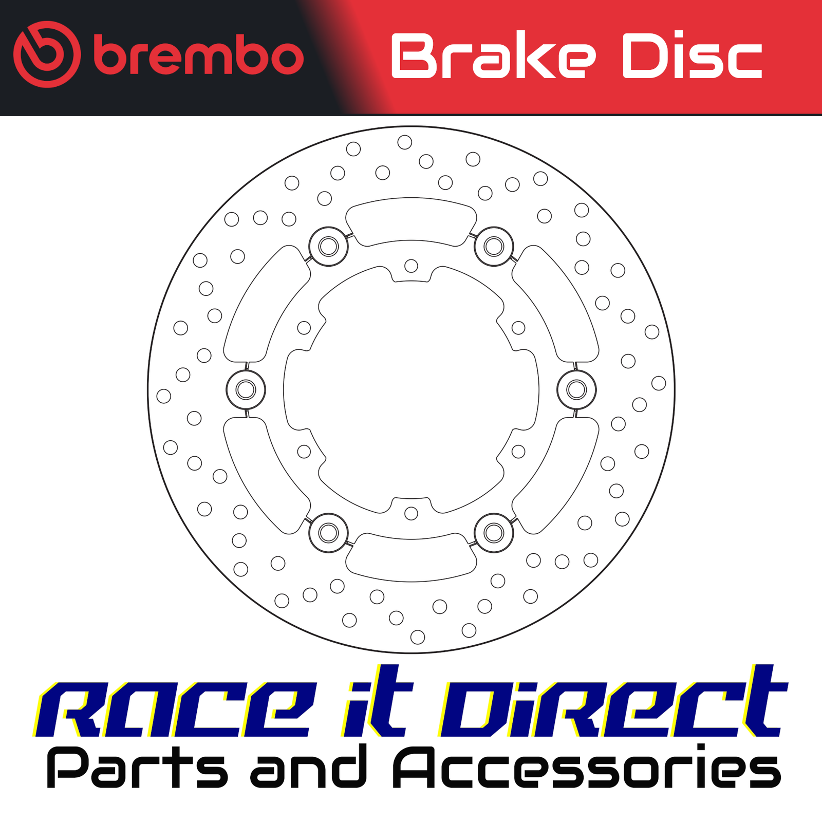 Brake Disc for KTM 1050 ADVENTURE 2015-2016 Rear Brembo
