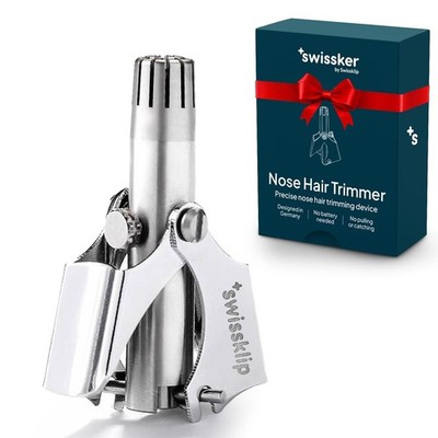 Swissklip Swissker Manual Nose Hair Trimmer for Men & Women - Silver 