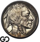 1937-S Buffalo Nickel 5C, Sharp Gem BU Lovely Toning