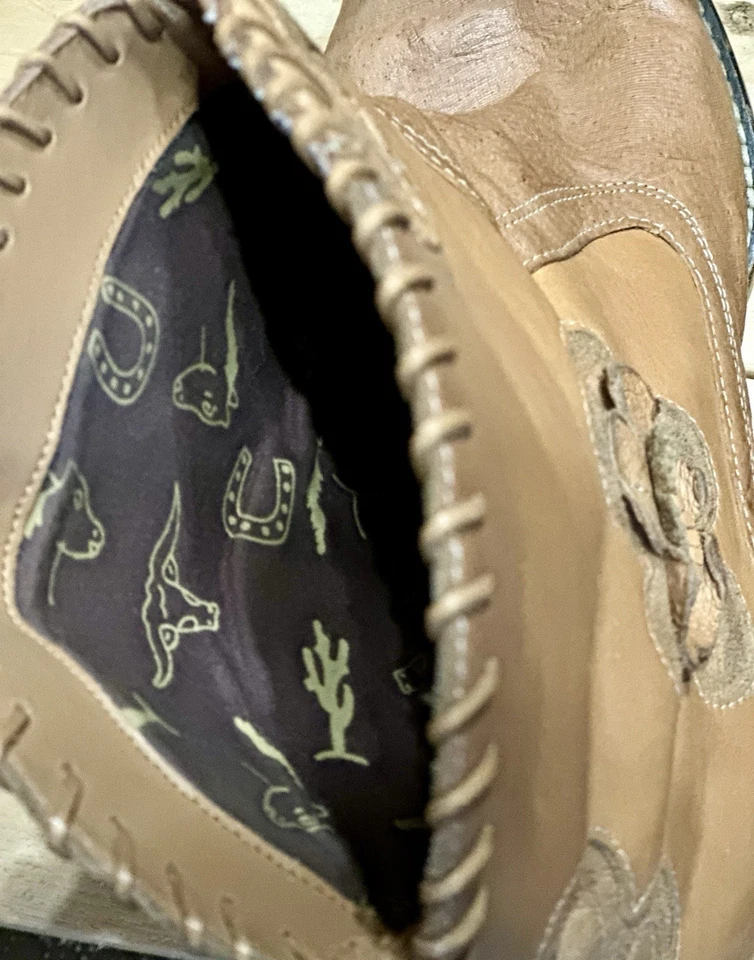 Mia Daisy C9381 Mujer’s 10 M Botín Tobillo Western Cuero Botas Florales 3D 2 Tonos Foto 4 de 4