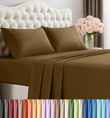 Utopia Bedding Full Sheet Set   4 Piece Bed Sheets for Cal King Size Bed, Sof...
