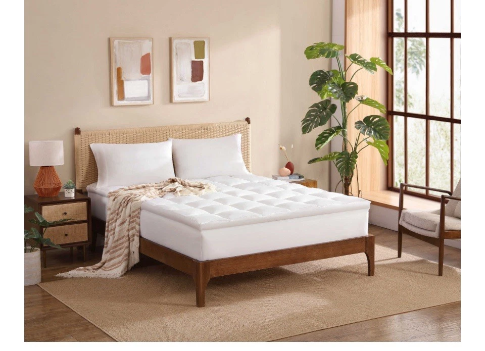 Allswell WMT-ASWTP-KG Ultra Plush Pillow Top Mattress Topper, King, White