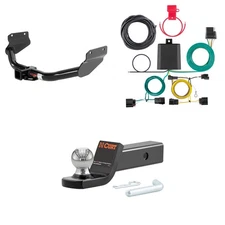 CURT Tow Package Trailer Hitch Wiring Harness 45134 Ball Mount Pin & Clip, 13182