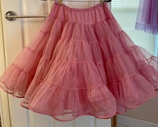 Pink Dusty Rose Seven Layer Petticoat Ladies Size Large Elastic Waist Large