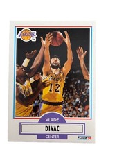 Excellent: Vintage 1990-91 FLEER Vlade Divac Los Angeles Lakers Rookie Card