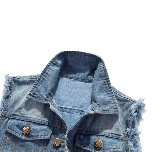 Herren Jeansweste Herbst Frühling Ärmellose Jacke Freizeit Denim Weste Cowboy - Bild 5 von 18