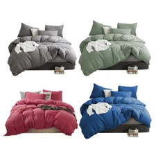 Duvet Cover Quilt Bedding Set With Pillow Bedspread Comforter Cover King Size