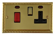 G&H Monarch Roped Polished Brass MB3 Light Switches, Plug Sockets, USB, Dimmers