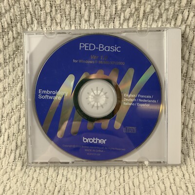 BROTHER PED-Basic Embroidery Design Software Version 1.0 CD-ROM ONLY