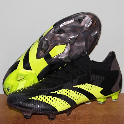 Adidas Predator Accuracy Injection.1 Low FG Soccer Cleats Men's 6.5 Black Yellow
