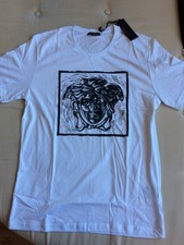 Versus Versace Safety Pin T Shirt Size S In White Bu90489 For Sale