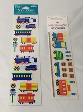 2 PKGS SCRAPBOOKING STICKERS / TRAINS / 5 SHEETS / NEW