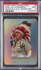 2008 TOPPS CHROME WWE HERITAGE III #8 CHIEF JAY STRONGBOW PSA 9