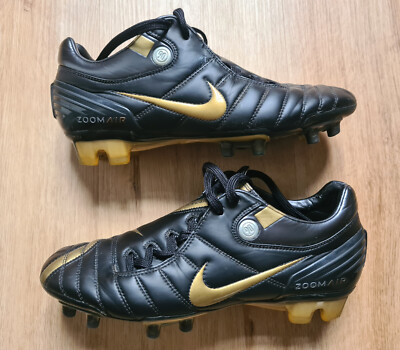 Nike Total 90 Air Zoom Supremacy FG Fußballschuhe schwarz gold selten