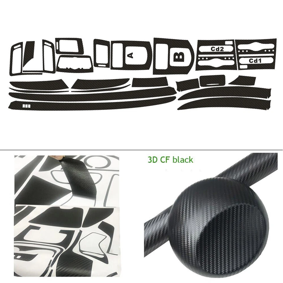 For Infiniti G37 coupe 2 doors 3D Carbon Fiber Pattern Interior DIY Trim Decals Foto 4 de 4