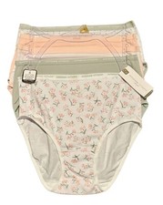 Adrienne Vittadini Women Cotton Stretch Brief Pastels Panties 5-Pair Multi-Size