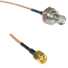 RG316 BNC FEMALE BIG BULKHEAD to RP-SMA MALE RF Cable Rapid-SHIP LOT