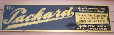  C. EARLY 20s PACKARD CLASSIC MOTORCAR DEALER/SERVICE SIGN/LOGO GARAGE ART1'X46''