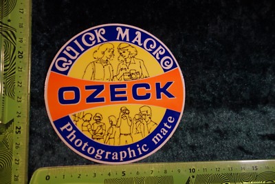 Alter Aufkleber HiFi Video Foto Film TV Kamera Quick Macro OZECK Photographic