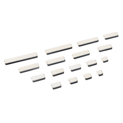 FPC/FFC Flat Cable Connector 0.5mm Pitch 4 Pin - 60 Pin Clamshell Contact
