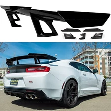 For 16-24 Chevy Camaro ZL1 1LE Style LT RS SS ABS Trunk Spoiler Wing Gloss Black