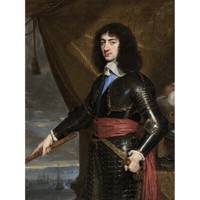 De Champaigne-PorträT KöNig Karl Ii. England Kunstdruck Leinwand 30X40 Cm