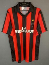 MEN'S RETRO REPLICA AC MILAN 1989/1992 HOME SOCCER FOOTBALL SHIRT JERSEY SIZE M