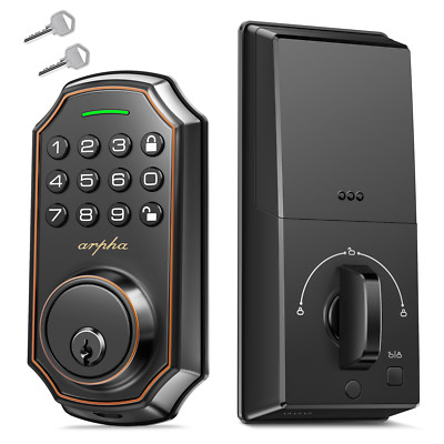 ARPHA Smart Door Lock Auto Lock Anti Peep Keypad Deadbolt Auto Lock Waterproof