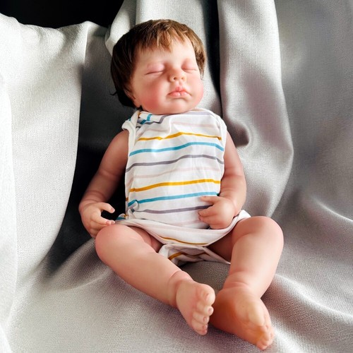 Sleeping Reborn Baby Dolls 19In Lifelike Newborn Full Body Silicone Vinyl Doll - Picture 2 of 6