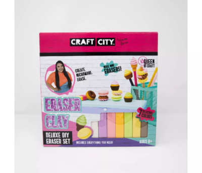 Craft City Eraser Clay Deluxe DIY Eraser Set- New