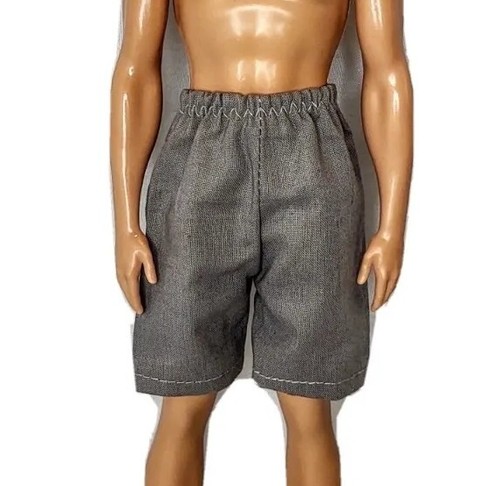 Gray Shorts Swim Trunks Clothes Summer Swimsuit Fits 12" Boy Fashion Doll 1:6