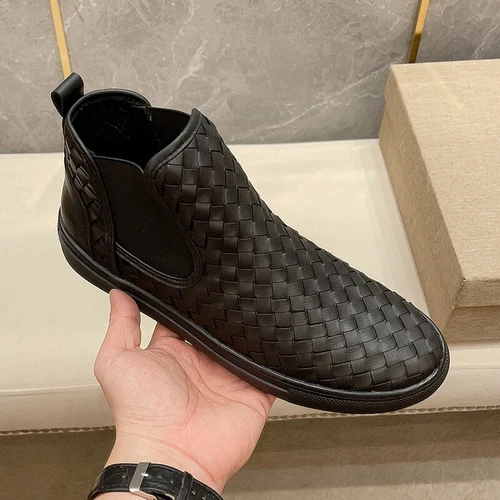 Bottega Veneta Tejido Transpirable Alto Cuero Botines para Hombre - Imagen 3 de 13