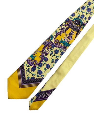 Versace Unisex Floral Print 100% Silk Hair Tie | eBay display picture 2