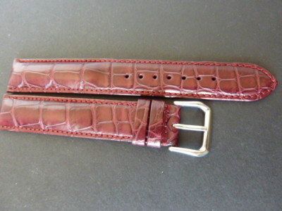 Chronoswiss luxury Alligator 18 mm men's handmade leather watch strap . New