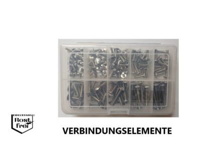 Becherschrauben NF E 27-128 Set EDELSTAHL A2 Linsenkopf mit Schlitz M4 165 Teile