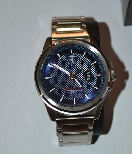 FERRARI GRAND TOUR SILVER ST.STEEL DARK BLUE DIAL FOR MEN Model No 830835 - Picture 14 of 14