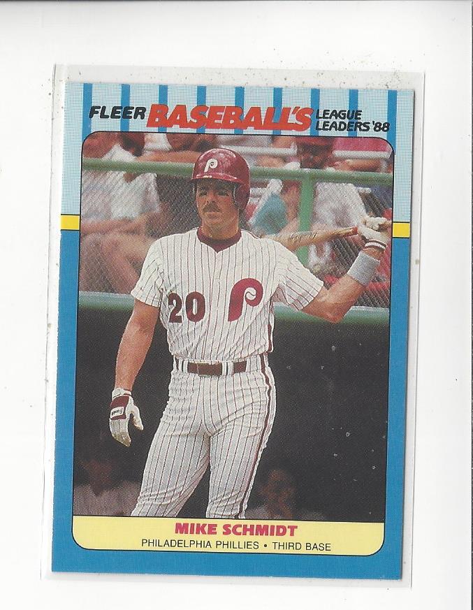 1988 Fleer League Leaders #35 Mike Schmidt Phillies