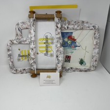 Pink/Brown Butterflies Grime Guards - Q-Snap Frame-Cross Stitch/Needlecraft