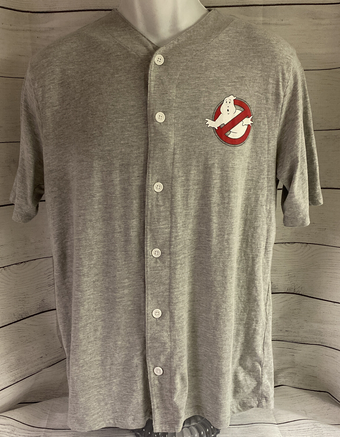 Ghostbusters Button Down Baseball Jersey  Exclusi… - image 1