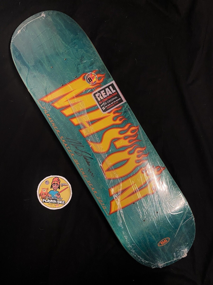 RARE SIGNED Mason Silva SOTY 2021 Real Skateboard Deck THRASHER