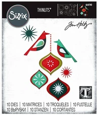 New, Retired Sizzix Thinlits Ornamental Birds #664740 10pc Retail $14.99 T Holtz