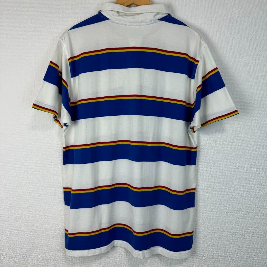 90s Vintage Polo shirts Striped City boy Simple Short sleeve