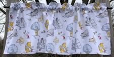 Handmade Winnie the Pooh Valance Together Friends White Nursery Bedroom Curtain