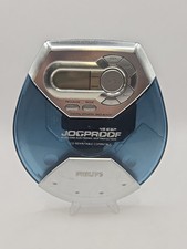 Y2K Philips Jogproof Portable CD Player 45 ESP Blue Model AX5111/17 Tested Works
