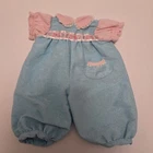 Vintage Cabbage Patch Kids / Doll Blue & Pink Jumpsuit One Piece Outfit