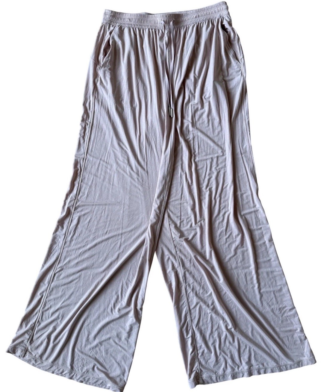 Lululemon Align Wide Leg Super High Rise Pant Mauve Pink Modal LW5GLLS Size 8