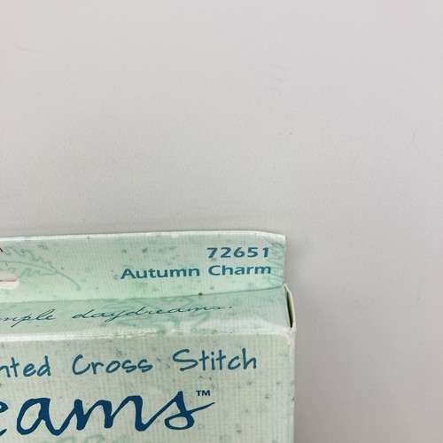 Daydreams Counted Cross Stitch - AUTUMN CHARM -PETITE IN GLASS 72651 VTG 2000 - Picture 2 of 11