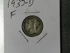 1937 D   Mercury Silver Dime circulated 90% Silver Fine  #  NICE AS SHOWN