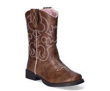 Wonder Nation Big Girls Brown with Pink Cowboy Cowgirl Boots Sizes 3 6 New